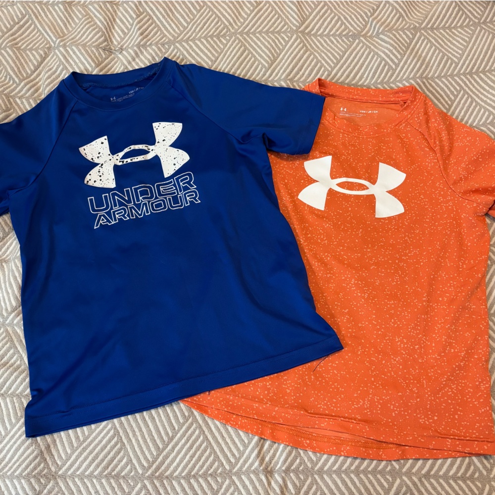 Under Armour Blue & Orange shirts YS